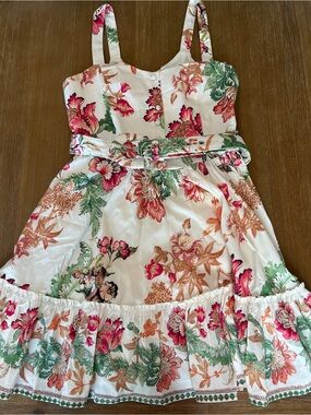 NWT ✧🩷Caroline Constas 🩷✧  floral mini belt dress S